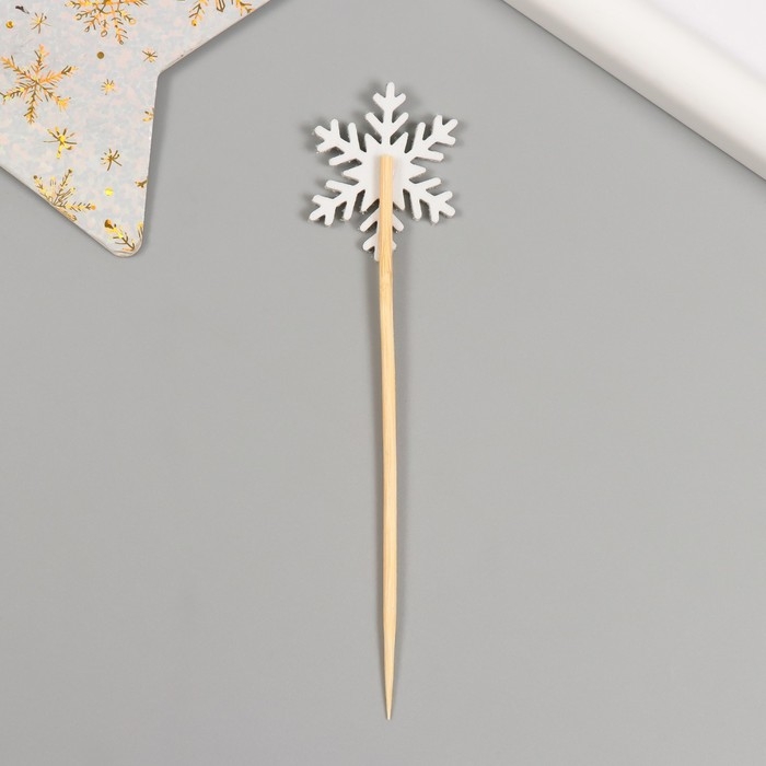 Топпер для творчества Топпер для творчества "Серебряная снежинка", 11 см (набор 10 шт)