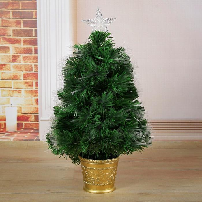 Ёлка фиброоптическая  Ёлка фиброоптическая "Пучок" 60 см d нижнего яруса 37 см 55 веток