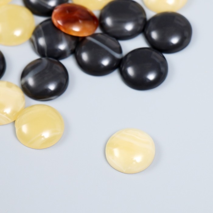 Декор для творчества пластик Декор для творчества пластик "Мраморные кружочки" набор 20 шт 1,4х1,4х0,5 см