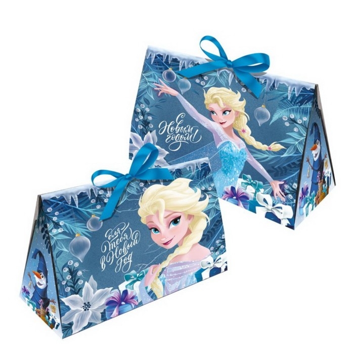 Новый год. Подарочная коробка, складная,  Новый год. Подарочная коробка, складная, "Для тебя", 27х23х15 см, Холодное сердце