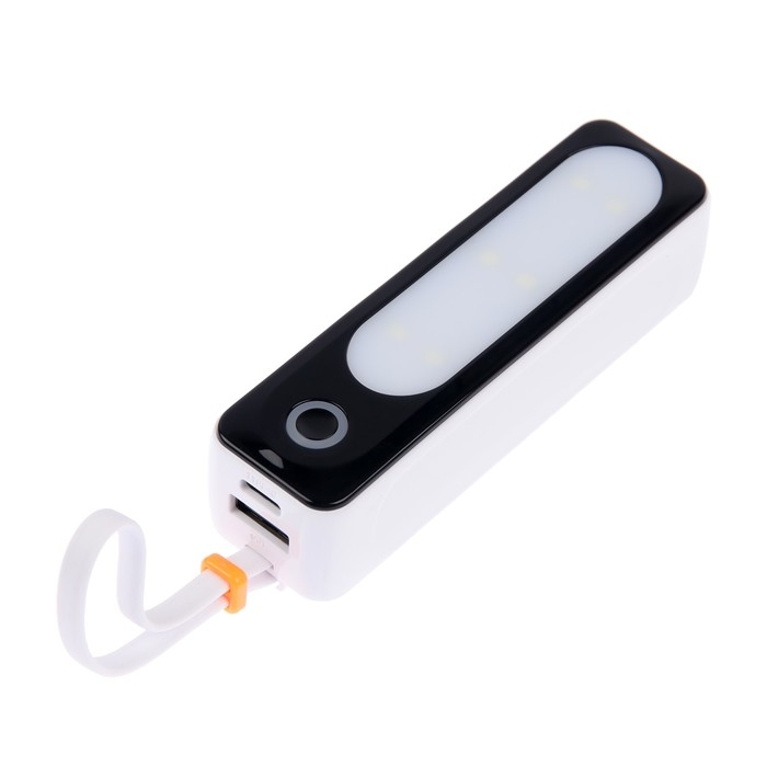 Внешний аккумулятор DX151, 5000 мАч, USB, Type-C, кабель Type-C, фонарь, белый Внешний аккумулятор DX151, 5000 мАч, USB, Type-C, кабель Type-C, фонарь, белый