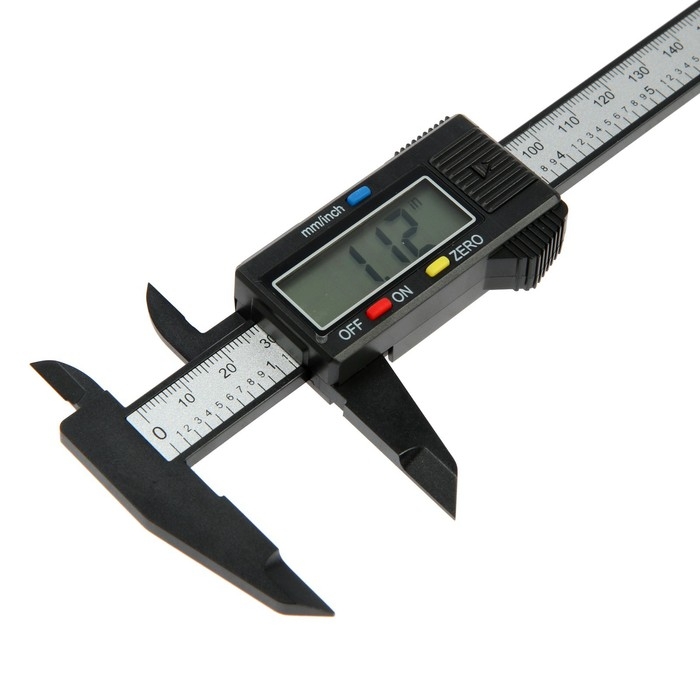 Штангенциркуль электронный ЛОМ, с глубиномером, пластиковый, 150 мм Штангенциркуль электронный ЛОМ, с глубиномером, пластиковый, 150 мм