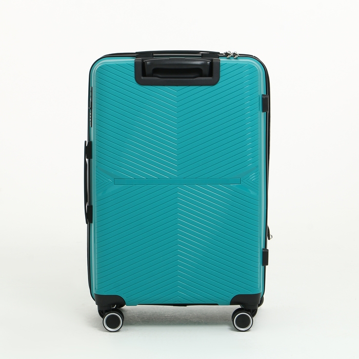Чемодан средний 75 л (M) Bagvoyage, отдел на молнии, с расширением, кодовый замок, 4 колеса, цвет бирюзовый Чемодан средний 75 л (M) Bagvoyage, отдел на молнии, с расширением, кодовый замок, 4 колеса, цвет бирюзовый