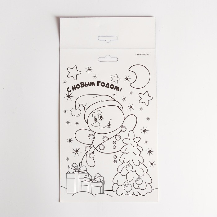 Аппликация на новый год перьями и стразами «Снеговик», новогодний набор для творчества Аппликация на новый год перьями и стразами «Снеговик», новогодний набор для творчества