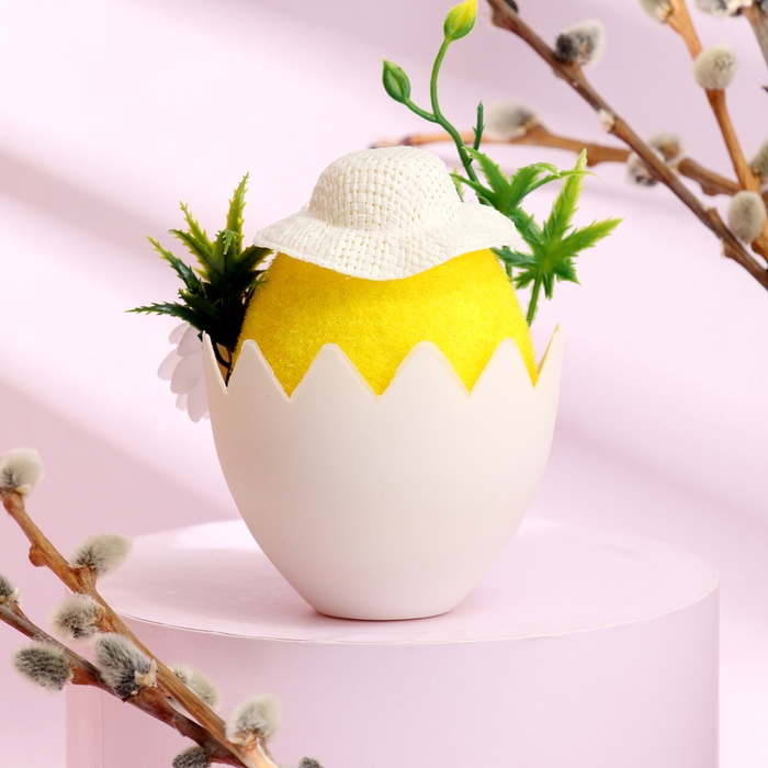 Декор пасхальный «Цыпленок в шляпке» 10 × 10 × 14,5 см Декор пасхальный «Цыпленок в шляпке» 10 × 10 × 14,5 см