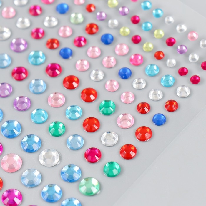 Наклейка пластик стразы Наклейка пластик стразы "Ассорти блеска" МИКС 11х18,5 см