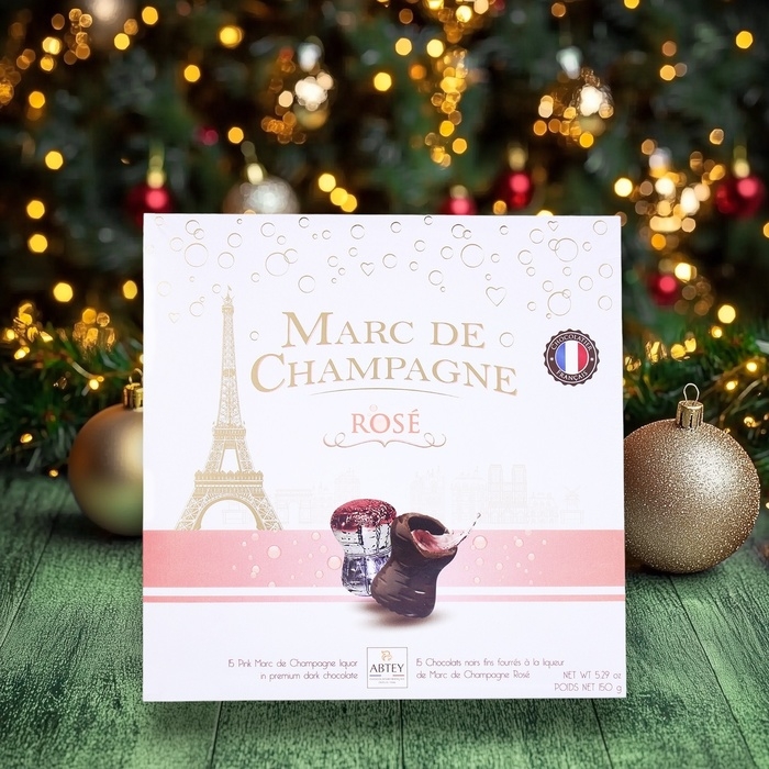 Новый год. Шоколад фигурный MOMENTS CHAMPAGNE ROSE, с начинкой из ликёра Marc de Champagne Rosé, 10 г Новый год. Шоколад фигурный MOMENTS CHAMPAGNE ROSE, с начинкой из ликёра Marc de Champagne Rosé, 10 г
