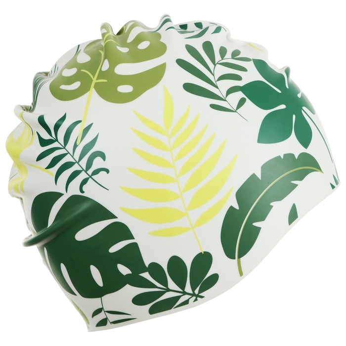 Шапочка для плавания детская ONLYTOP «Зелень», силиконовая, обхват 46-52 см Шапочка для плавания детская ONLYTOP «Зелень», силиконовая, обхват 46-52 см