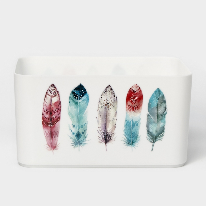 Корзина для хранения Serenity, 2,3 л, 23×15×12 см, цвет снежно-белый Корзина для хранения Serenity, 2,3 л, 23×15×12 см, цвет снежно-белый