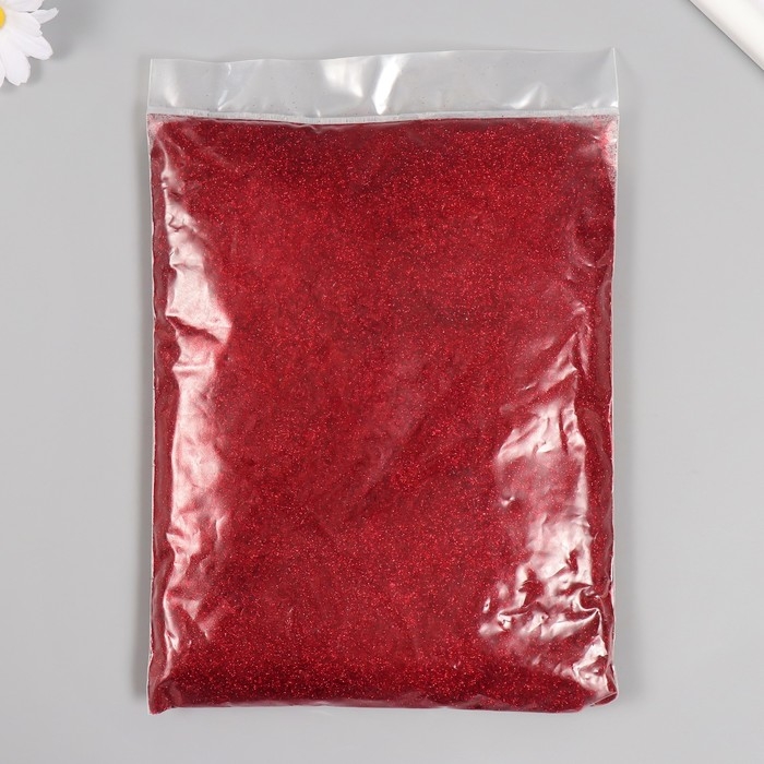 Глиттер размер 1/128, 500 гр, цв. красный Глиттер размер 1/128, 500 гр, цв. красный
