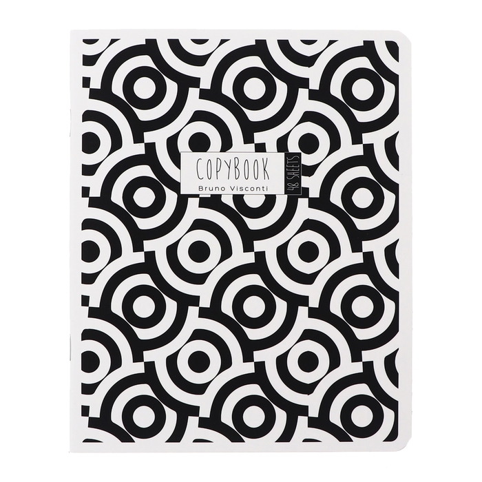 Тетрадь 48 листов в клетку BLACK&WHITE.NEW, обложка мелованный картон, ламинация Тетрадь 48 листов в клетку BLACK&WHITE.NEW, обложка мелованный картон, ламинация "софт-тач", МИКС