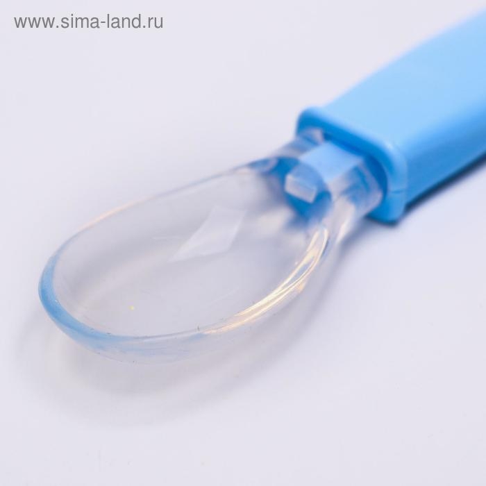 Ложка детская силиконовая для кормления, цвет голубой Ложка детская силиконовая для кормления, цвет голубой