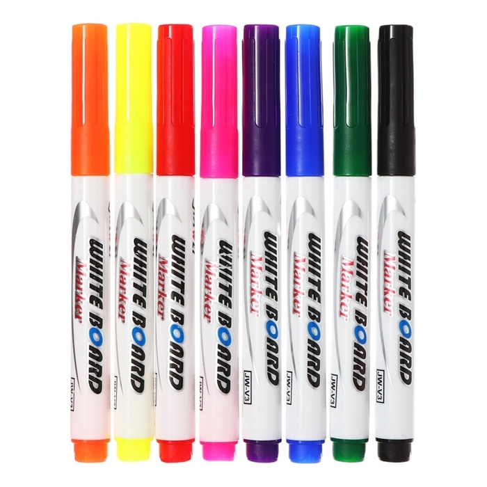 Набор маркеров 8 штук + ложка для ненесения рисунков Набор маркеров 8 штук + ложка для ненесения рисунков "Рисунки плавают на воде"