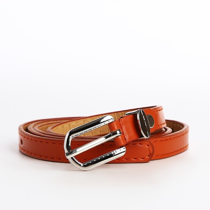 Ремень женский, ширина 1.4 см, винт, пряжка металл, цвет рыжий Ремень женский, ширина 1.4 см, винт, пряжка металл, цвет рыжий