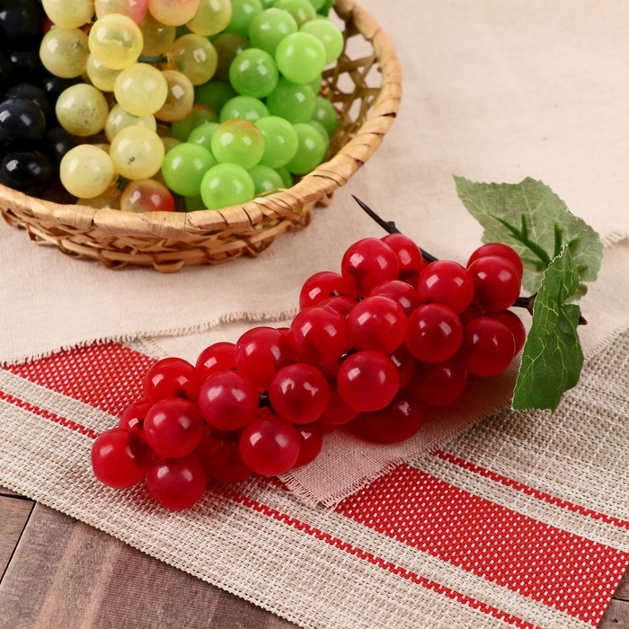 Муляж Муляж "Виноград матовый" 45 ягод 19 см, микс