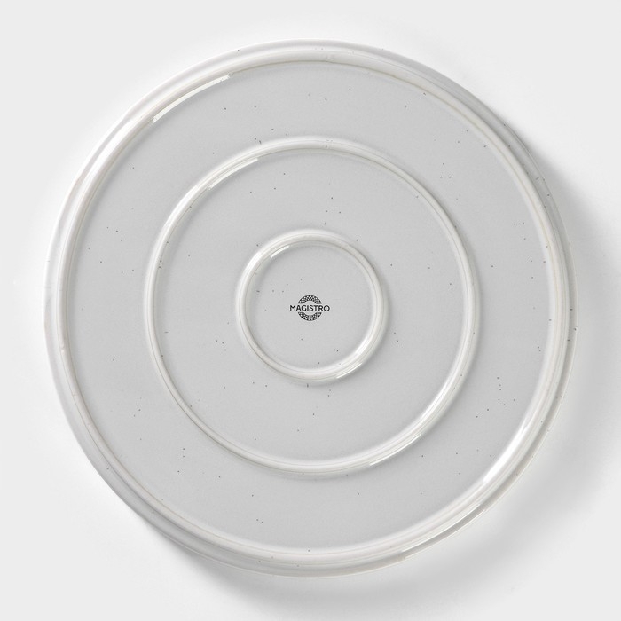 Тарелка подстановочная фарфоровая Magistro Urban, d=27,5 см, цвет белый в крапинку Тарелка подстановочная фарфоровая Magistro Urban, d=27,5 см, цвет белый в крапинку