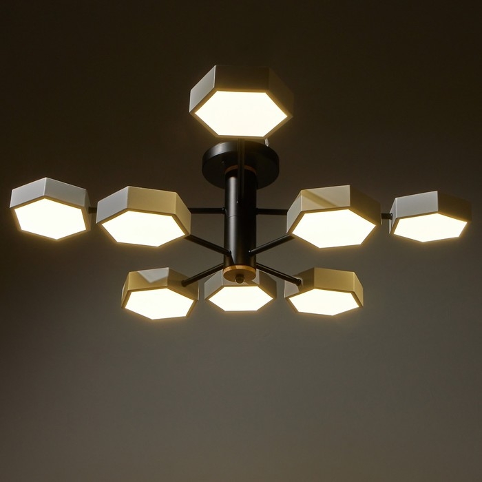 Люстра 1318/8WT LED 192Вт 3000-6000К белый 86х86х25 см BayerLux