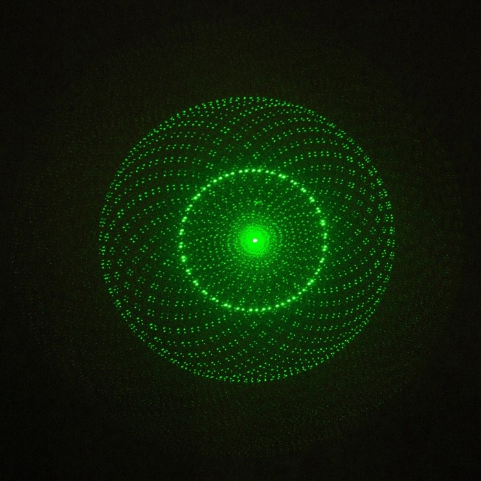 Лазерная указка, 532 нм, 4 насадки, 2 ААА, зеленый луч