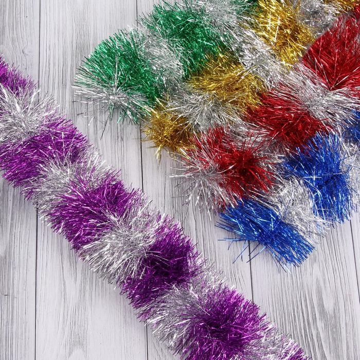 Мишура Мишура "Двухцветка" d-9 см, 200 см, микс