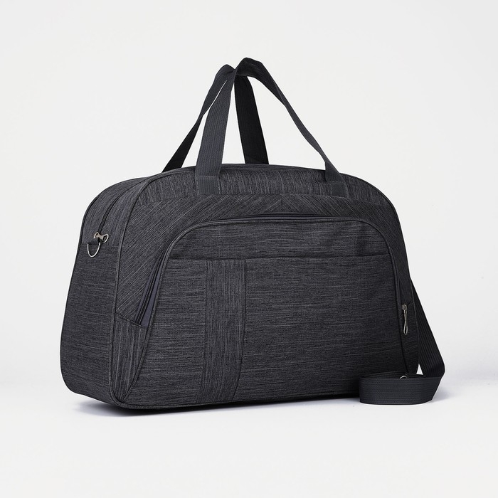 Сумка дорожная на молнии, наружный карман, длинный ремень, цвет серый Сумка дорожная на молнии, наружный карман, длинный ремень, цвет серый