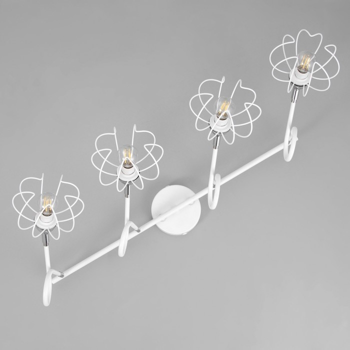 Люстра "Скелет" 4х60Вт Цоколь: Е14 Цвет: Белый айсберг, Хром