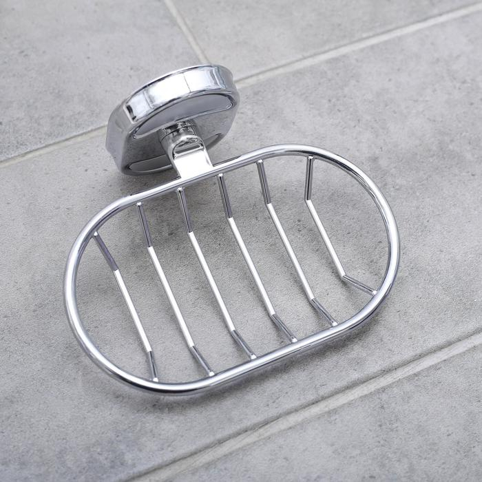 Мыльница настенная Accoona A11202-1, решётка, цвет хром