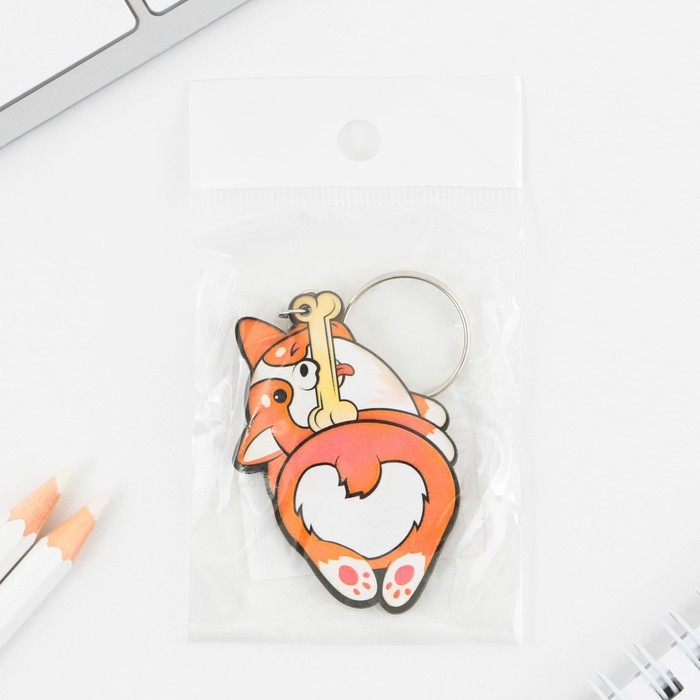 Брелок для ключей деревянный «Корги», 5 х 6 см Брелок для ключей деревянный «Корги», 5 х 6 см