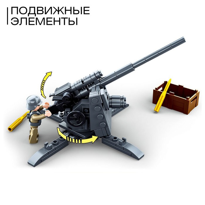 Конструктор Армия ВОВ «Артиллерийский расчёт», 115 деталей Конструктор Армия ВОВ «Артиллерийский расчёт», 115 деталей