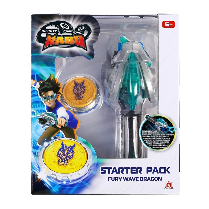Волчок «Эпик Лончер. Стартер пак. Fury Dragon», Инфинити Надо Волчок «Эпик Лончер. Стартер пак. Fury Dragon», Инфинити Надо
