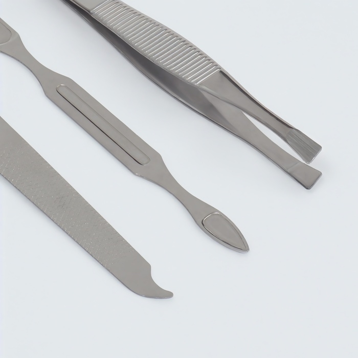 Набор маникюрный «Нежность», 6 предметов, в футляре, цвет красный Набор маникюрный «Нежность», 6 предметов, в футляре, цвет красный