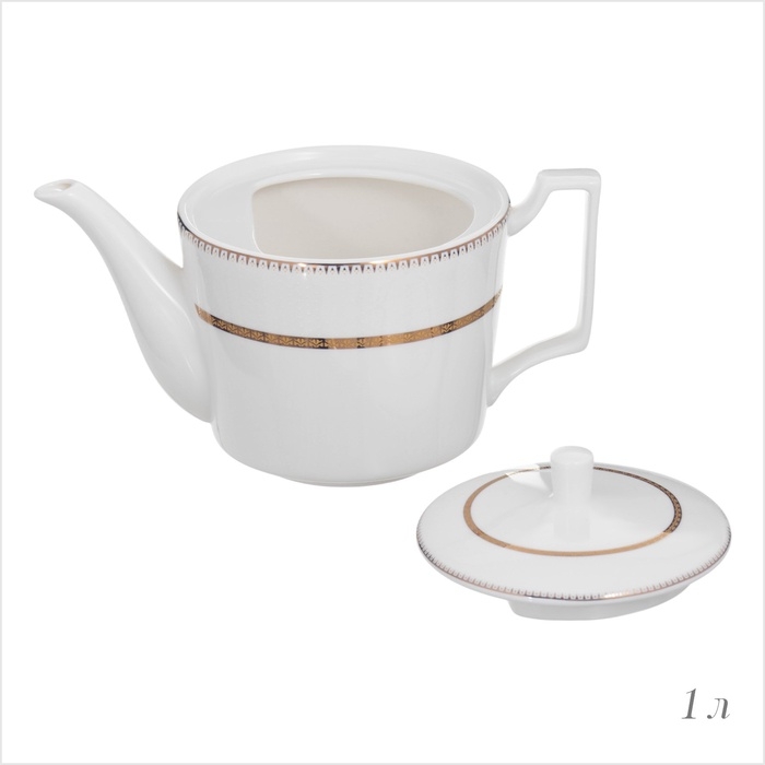 Чайный сервиз WY Grace, 20 предметов, чайник 1000 мл, 6 кружек 250 мл, 6 блюдец d=15,5 см, 6 тарелок пирожковых d=20,5 см, фарфор Чайный сервиз WY Grace, 20 предметов, чайник 1000 мл, 6 кружек 250 мл, 6 блюдец d=15,5 см, 6 тарелок пирожковых d=20,5 см, фарфор