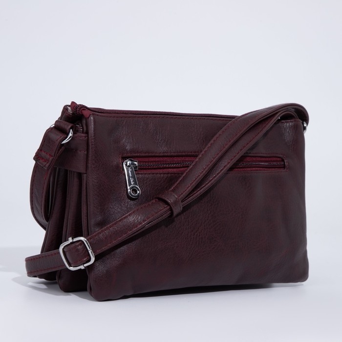 Сумка-мессенджер на молнии, цвет бордовый Сумка-мессенджер на молнии, цвет бордовый