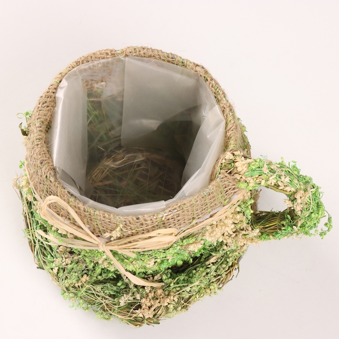 Кашпо, 19 х 16 х 11 см, трава Кашпо, 19 х 16 х 11 см, трава