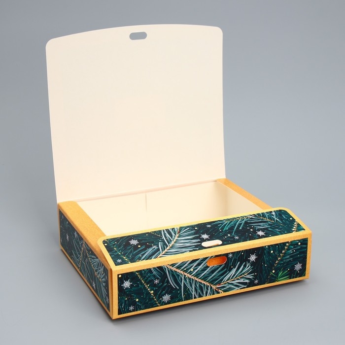 Коробка подарочная новогодняя складная «Счастья в новом году», 20 х 18 х 5 см, Новый год Коробка подарочная новогодняя складная «Счастья в новом году», 20 х 18 х 5 см, Новый год