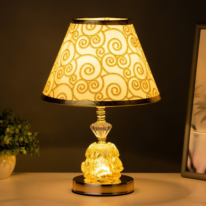 Лампа настольная Лампа настольная "Арабис" E27 40W низ с подсветкой 22,5х22,5х33,5 см RISALUX