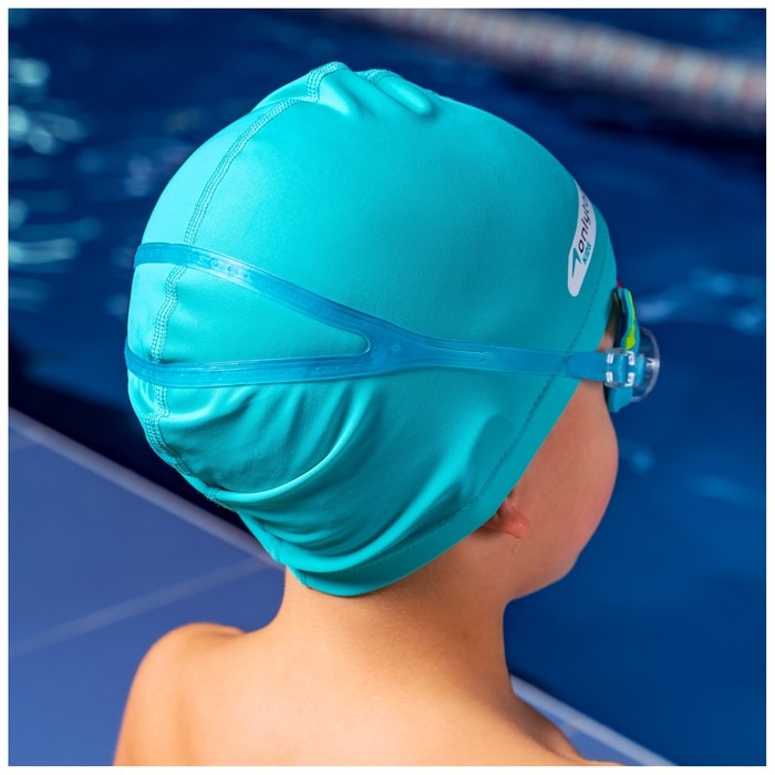 Очки для плавания детские ONLYTOP «Динозаврик», беруши, цвет голубой Очки для плавания детские ONLYTOP «Динозаврик», беруши, цвет голубой