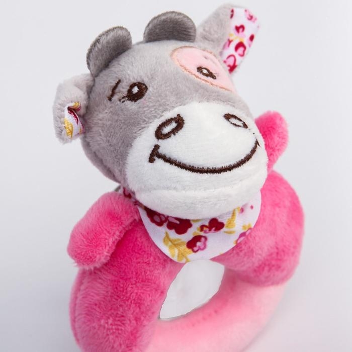 Погремушка мягкая на кольце «Коровка - пищалка», Крошка Я Погремушка мягкая на кольце «Коровка - пищалка», Крошка Я