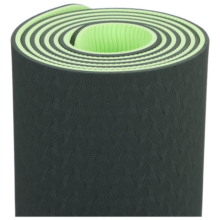 Коврик для йоги Sangh, 183×61×0,6 см, цвет тёмно-зелёный