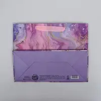 Пакет подарочный ламинированный, упаковка, &laquo;Разводы&raquo;, MS 23&times;18&times;10 см