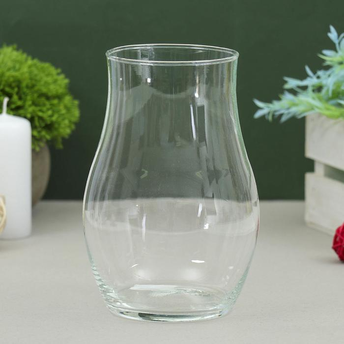 Ваза Ваза "Саманта-1" большая 17х13см, 1,2л прозрачная
