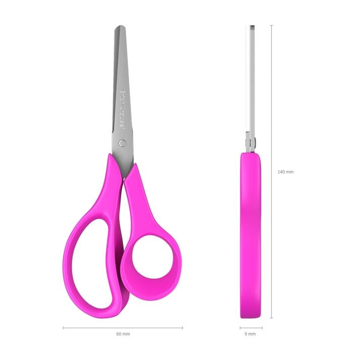 Ножницы детские для левшей 14 см, ErichKrause Joy Ergo, с закруглёнными концами лезвий и линейкой, МИКС Ножницы детские для левшей 14 см, ErichKrause Joy Ergo, с закруглёнными концами лезвий и линейкой, МИКС