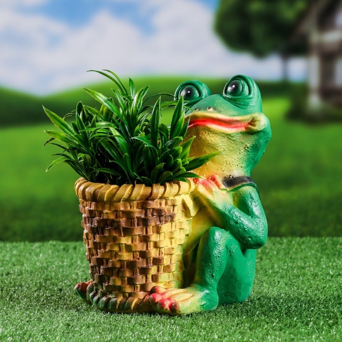 Фигурное кашпо  Фигурное кашпо "Лягушка" 17х17х23 см