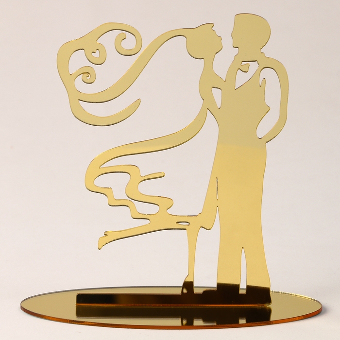 Топпер «Свадьба», цвет золото Топпер «Свадьба», цвет золото