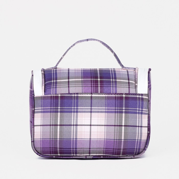 Косметичка на молнии, цвет серый/фиолетовый Косметичка на молнии, цвет серый/фиолетовый