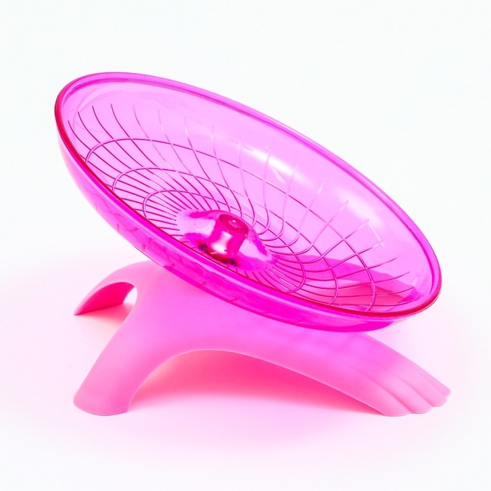 Беговая тарелка Carno для грызунов, 18 х 18 х 11 см, розовая Беговая тарелка Carno для грызунов, 18 х 18 х 11 см, розовая