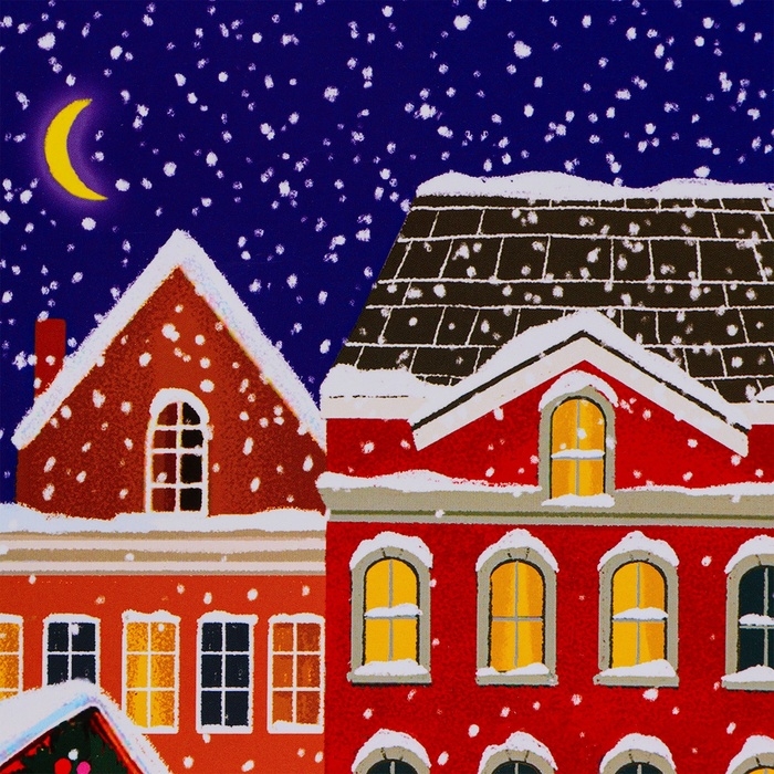 Новый год. Пакет подарочный новогодний под бутылку, упаковка  Новый год. Пакет подарочный новогодний под бутылку, упаковка "Праздник в городе", 12 х 36 х 8,5 см.