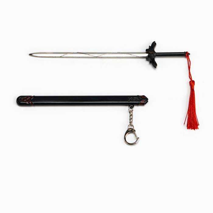 Сувенирное оружие подвесное мини Сувенирное оружие подвесное мини "Меч в стиле Геншин", брелок, 20 см, чёрный