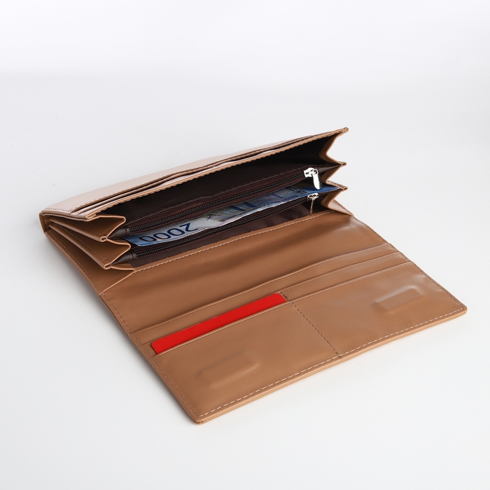 Кошелёк женский на магните, цвет коричневый Кошелёк женский на магните, цвет коричневый