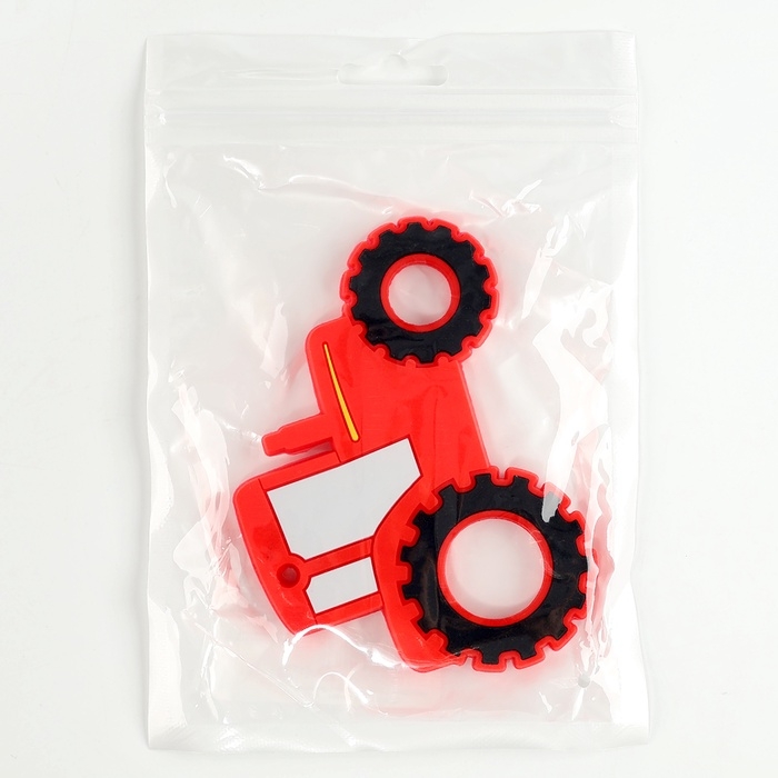 Прорезыватель силиконовый для зубов «Трактор», цвет красный Прорезыватель силиконовый для зубов «Трактор», цвет красный