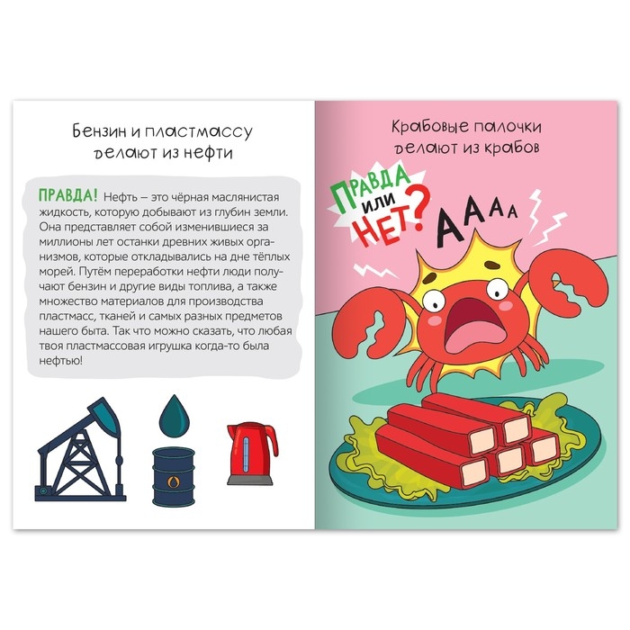 Обучающая книга «Правда или нет? Что из чего», 44 стр. Обучающая книга «Правда или нет? Что из чего», 44 стр.